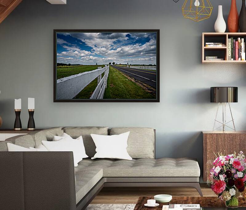 Fence along the road Reproduction