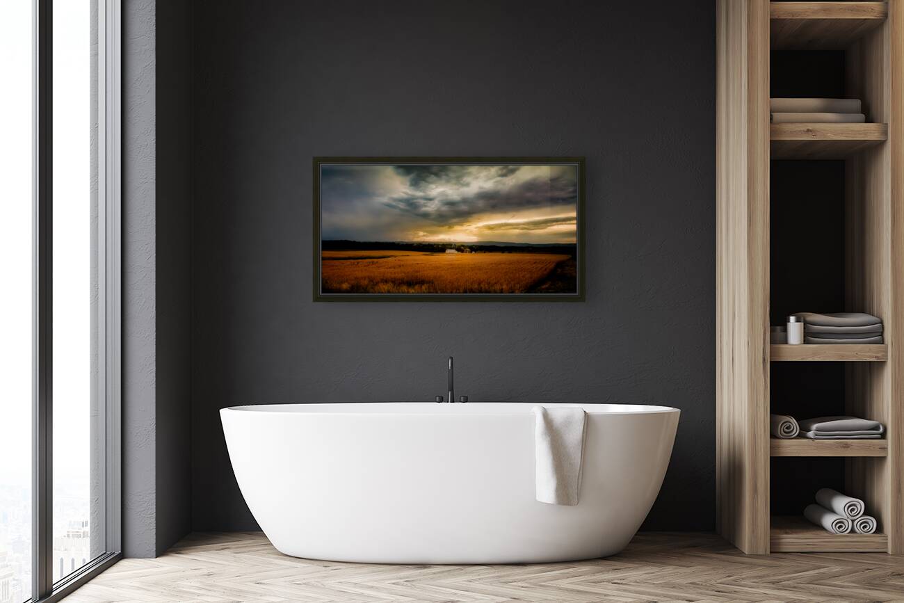 Farmland Sunset Reproduction