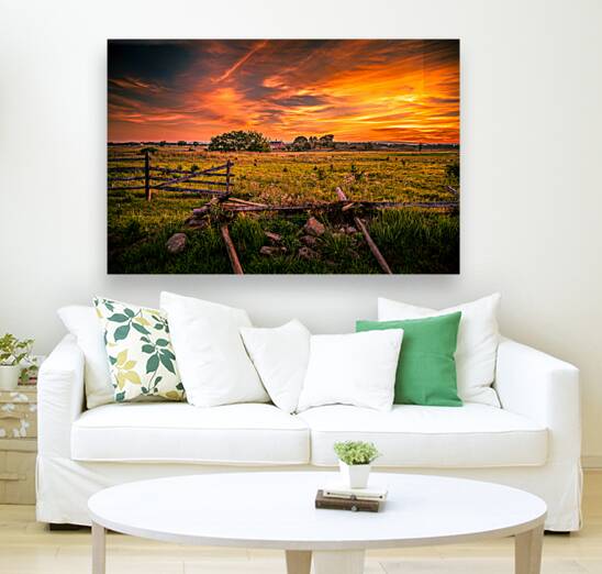 Fields of Fire: Sunset on the Codori Barn in Gettysburg Reproduction
