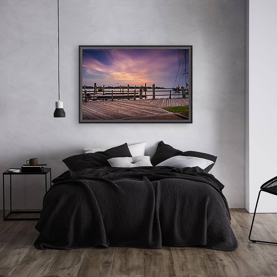 Boardwalk Sernity: A Beaufort North Carolina Sunset Reproduction