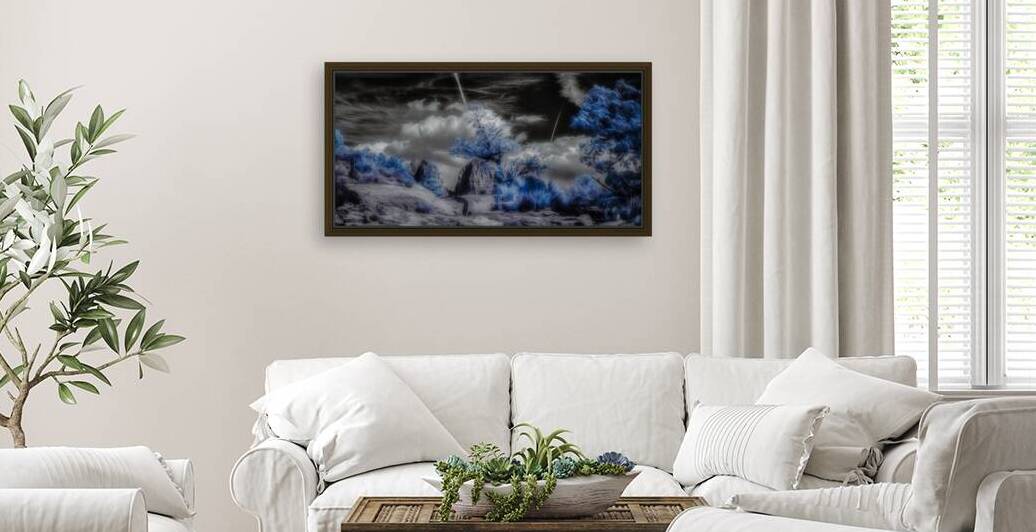 Desert Mosaic in Vivid Blues by Dream World Images