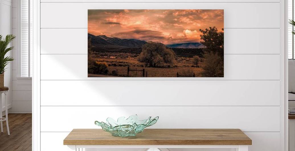 Solitary Vigil in a Fiery Twilight by Dream World Images