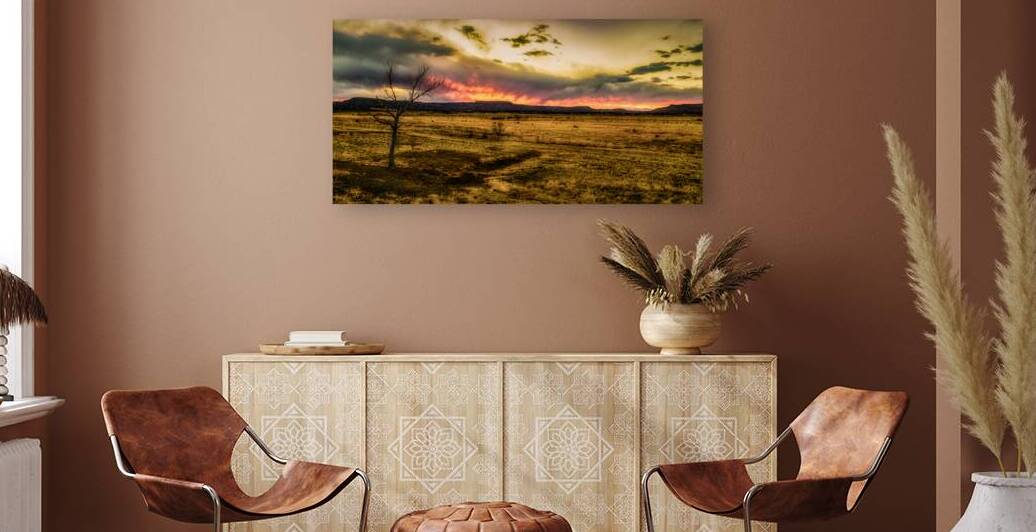 Luminescent Horizons: Twilights Embrace in Cold Beer New Mexic by Dream World Images