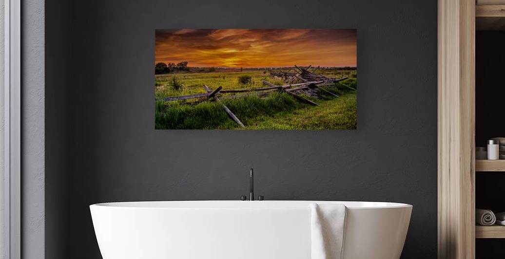 Fenceline Sunset by Dream World Images