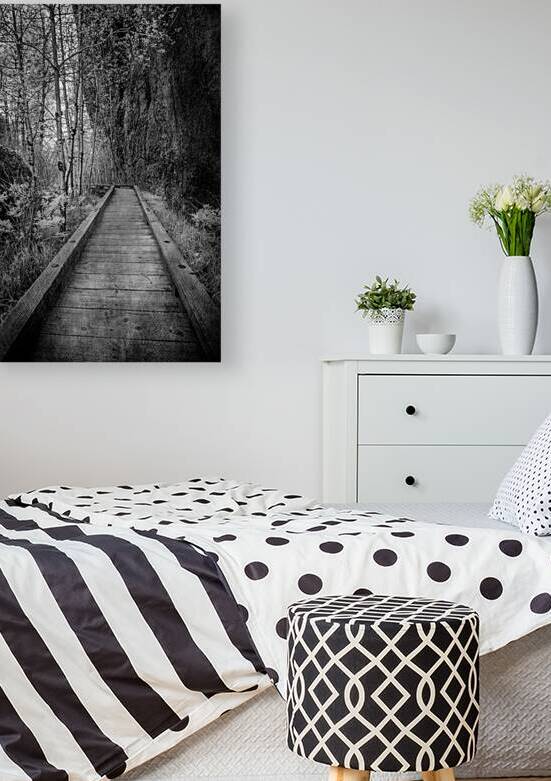 Mystical Journey: Sylvan Lake Wooden Trail in Infrared by Dream World Images