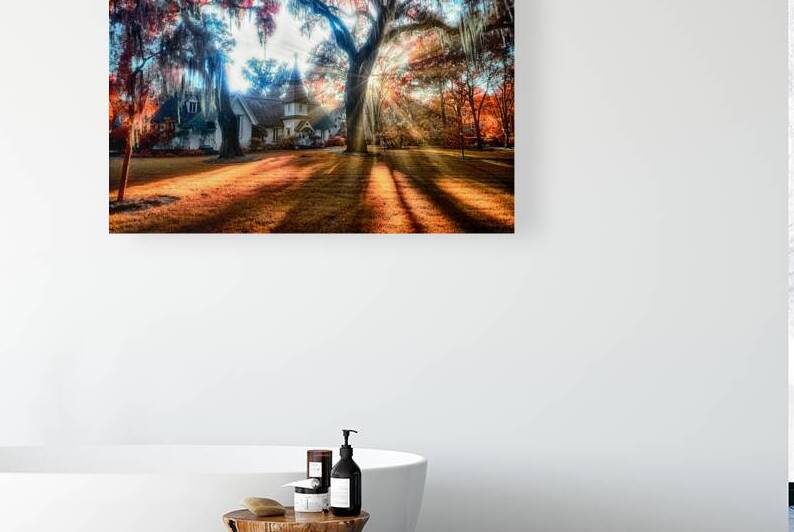 Spiritual Splendor: A Churchyard Sunset on Saint Simons Island by Dream World Images