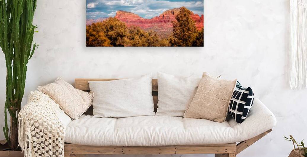 Crimson Landscapes Under Spirited Skies  by Dream World Images