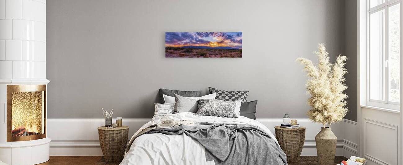 Sunset Tapestry Over Arid Plains by Dream World Images