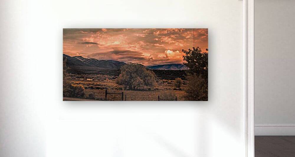 Solitary Vigil in a Fiery Twilight by Dream World Images