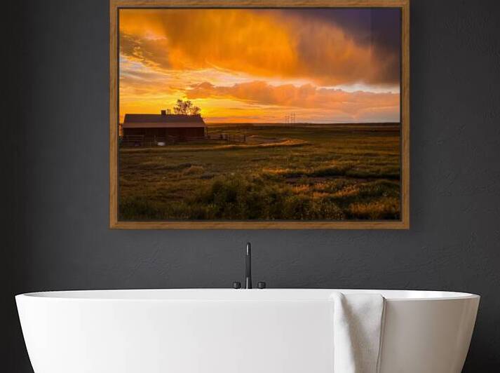 Montanas Fiery Farewell by Dream World Images