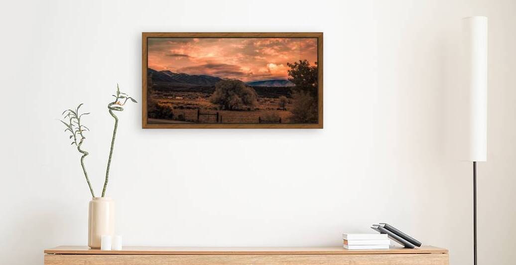 Solitary Vigil in a Fiery Twilight by Dream World Images