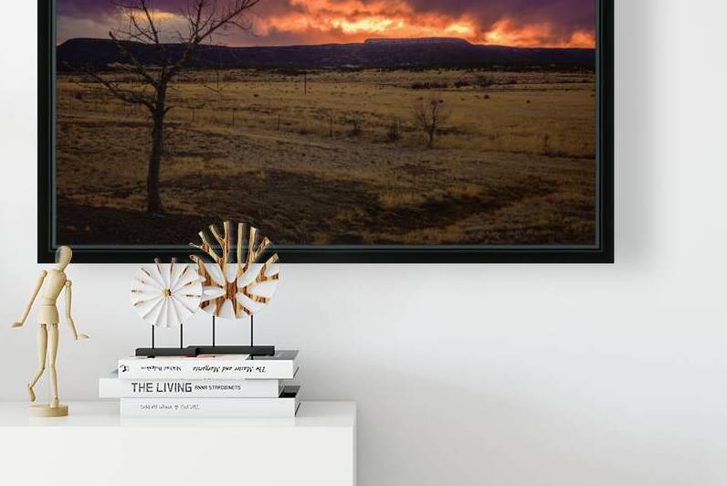 Heavens Blaze: Sunset Symphony in Cold Beer New Mexico by Dream World Images