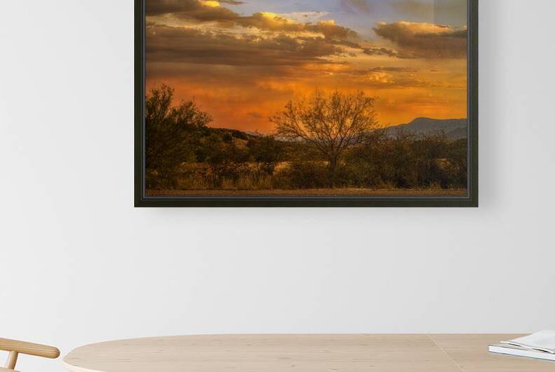 Burning Sky Over Silent Shadows by Dream World Images