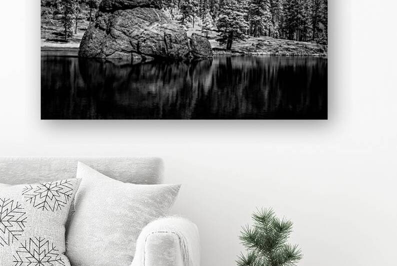 Enigmatic Elegance: Sylvan Lakes Monochrome Marvel by Dream World Images