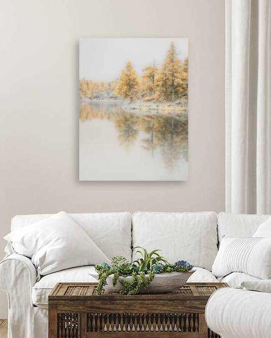 Lake Dreamscape: Misty Morning Serenity at Bismarck Lake by Dream World Images