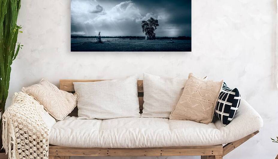 Majestic Tranquility: A Storm at the Angle in Gettysburg by Dream World Images