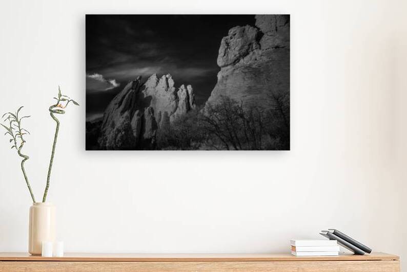 Lighted Rock Peak by Dream World Images