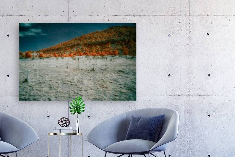 Gravestones Under a Fiery Canopy by Dream World Images