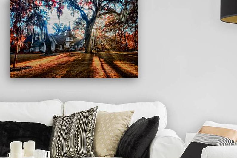 Spiritual Splendor: A Churchyard Sunset on Saint Simons Island by Dream World Images