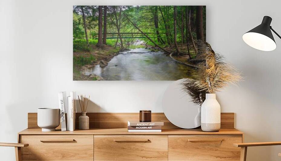 Woodland Bridge Reflections by Dream World Images