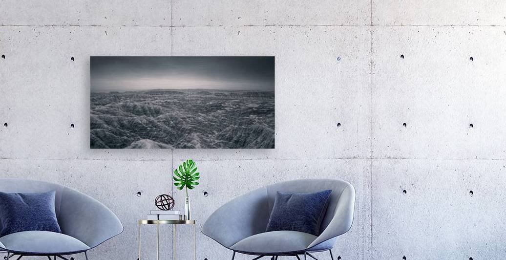 Ghostly Vistas: Exploring the Badlands in Infrared Majesty by Dream World Images