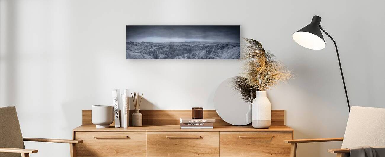 Azure Daydream Overview: Unveiling the Mystique of South Dakotas Badlands in Infrared by Dream World Images