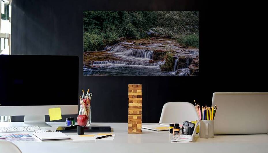 Tranquil Cascades: A Quaint Ducks Tale Upstream from Niagara Falls by Dream World Images