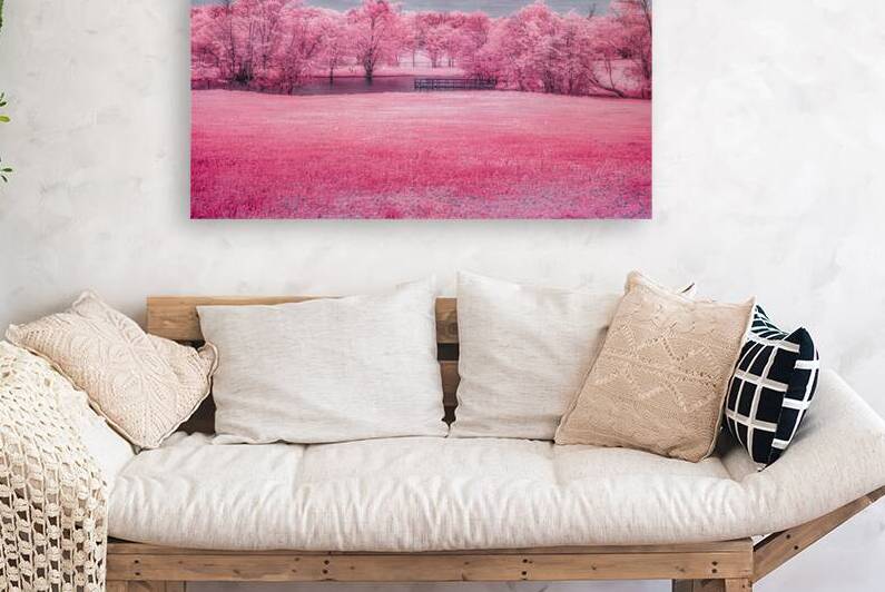 Exploring Texas: A Cotton Candy Roadside Pond by Dream World Images