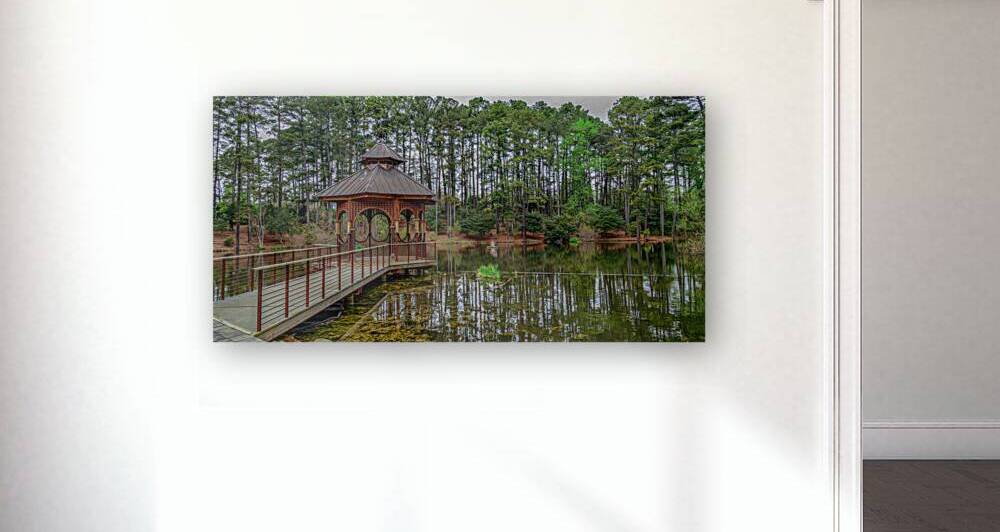 Pond Gazebo in Color by Dream World Images