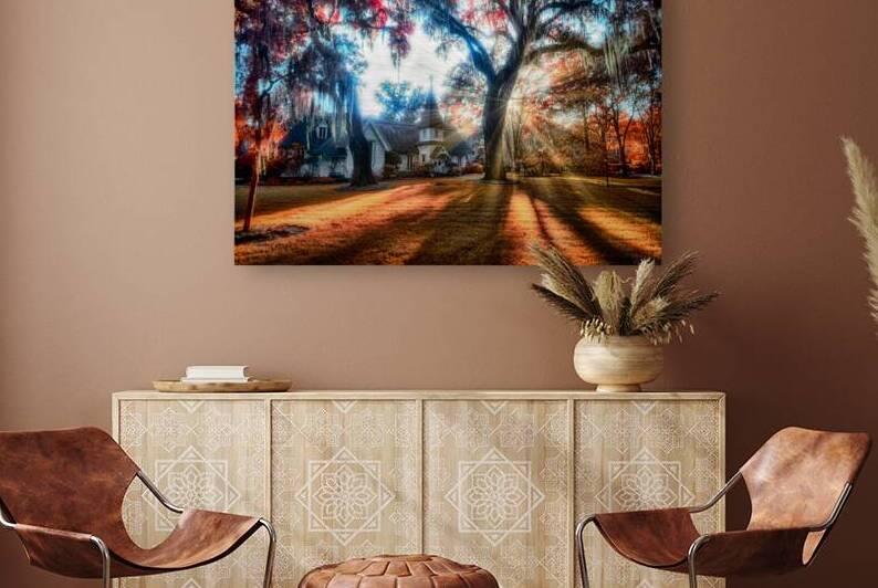 Spiritual Splendor: A Churchyard Sunset on Saint Simons Island by Dream World Images