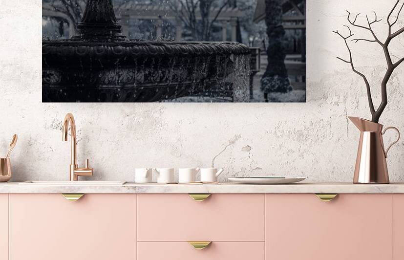 Rainy Day Wonders: Fountain Frozen in time in Saint Marys Georg by Dream World Images