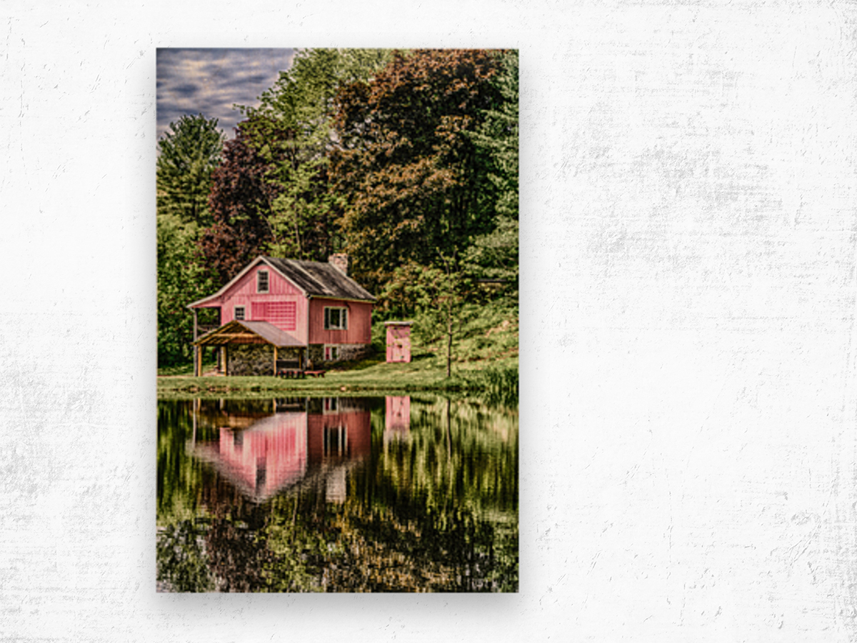 Pink Reflection Wood print